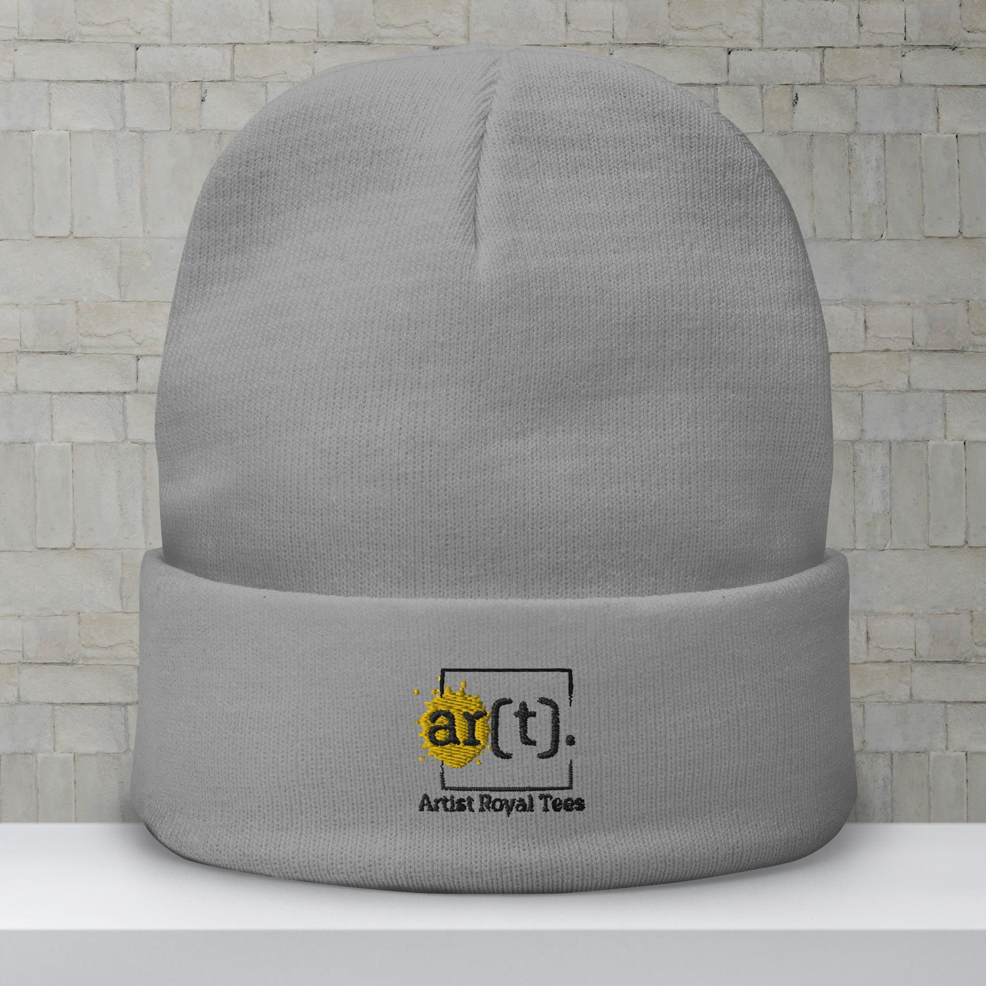 Artist Royal Tees Grey Winter Hat Yellow Logo