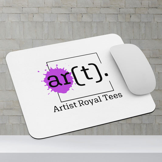 Artist Royal Tees White Mouse Pad Purple Logo