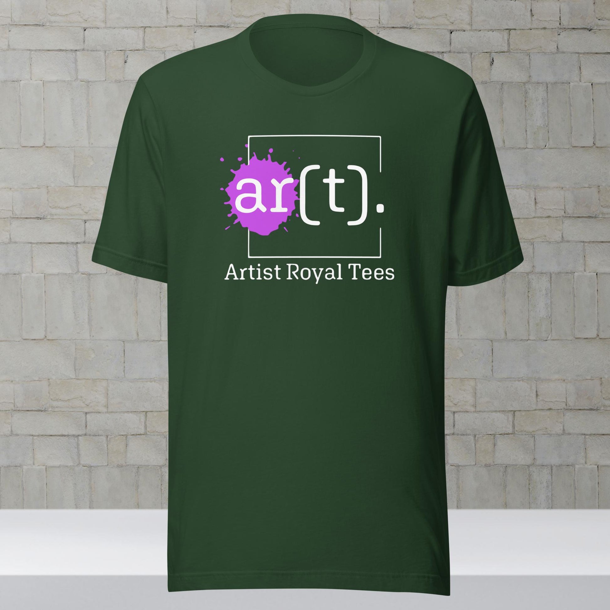 Artist Royal Tees Purple Logo Forest Green Shirt